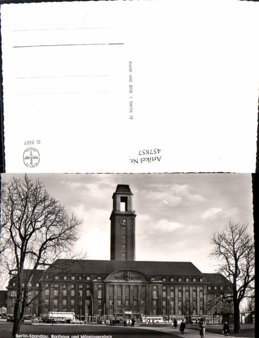 457857,Berlin Spandau Rathaus u. Münsingerplatz