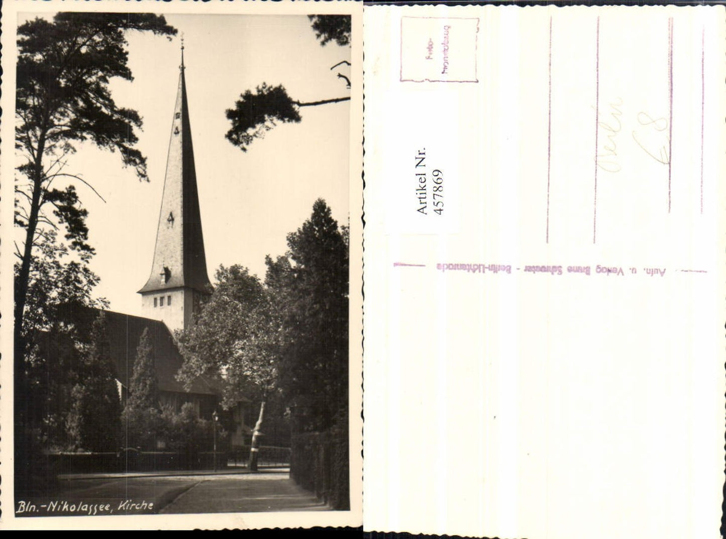457869,Berlin Nikolassee Kirche Turm