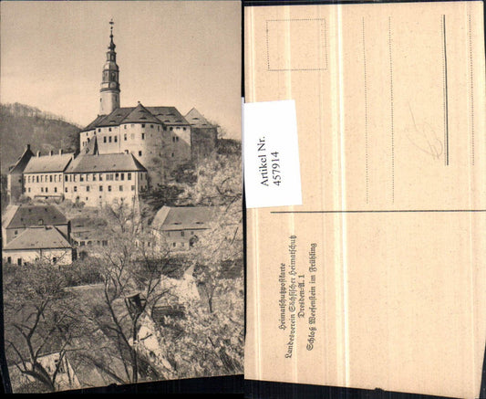 457914,Müglitztal Schloss Weesenstein im Frühling
