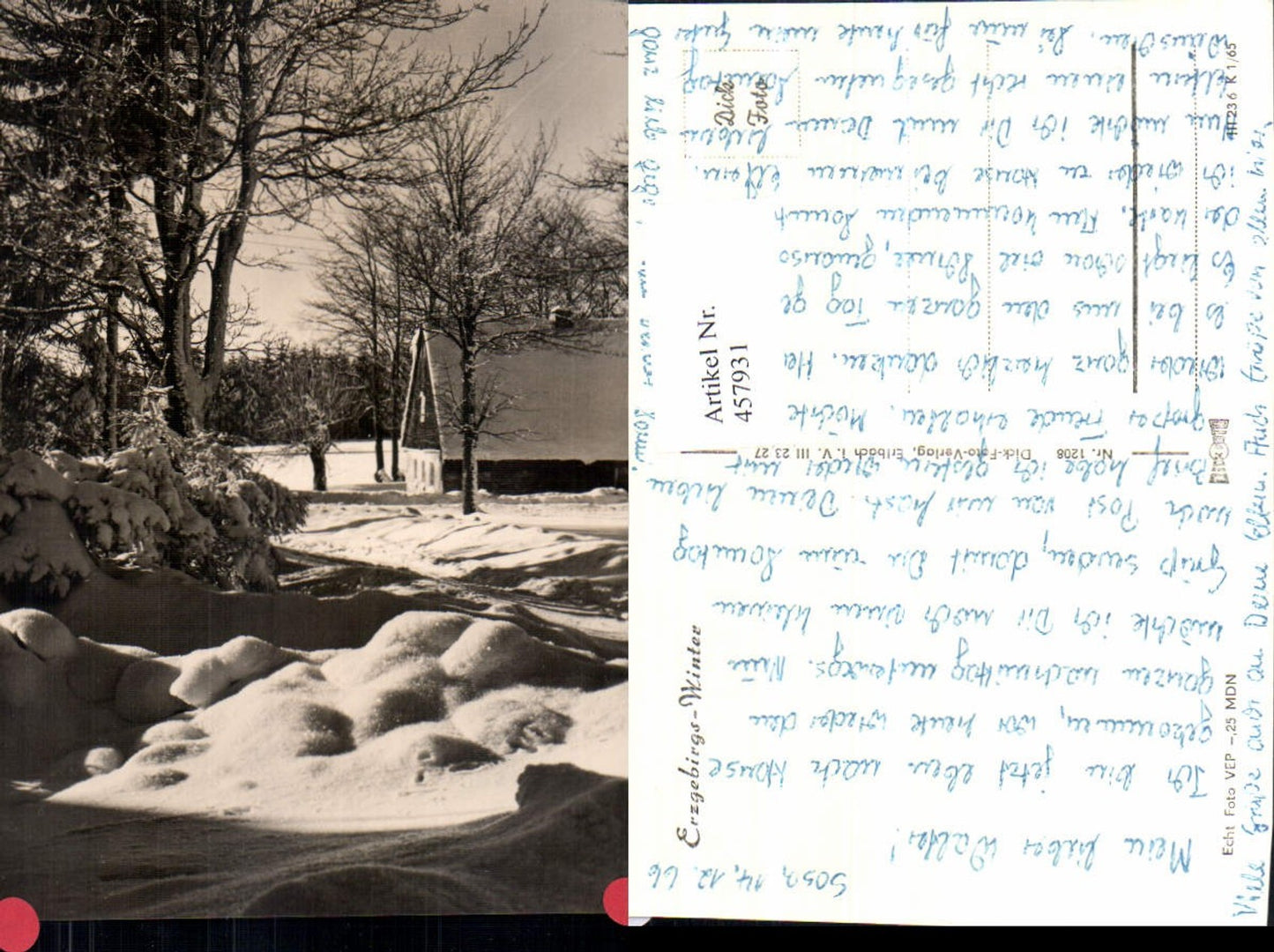457931,Erzgebirge b. Sosa Winterlandschaft Haus