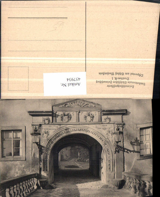 457934,Müglitztal Schloss Weesenstein Ostportal Tor