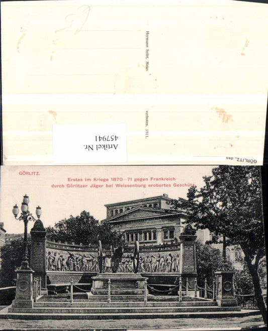 457941,Görlitz Kriegerdenkmal Monument Kanone