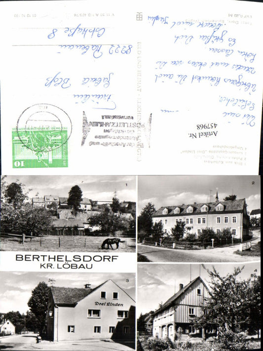 457968,Berthelsdorf Polytechnische Oberschule Gasthof Mehrbildkarte pub VEB