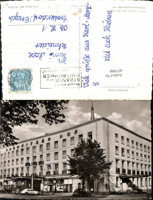 457990,Chemnitz Hotel Chemnitzer Hof pub VEB