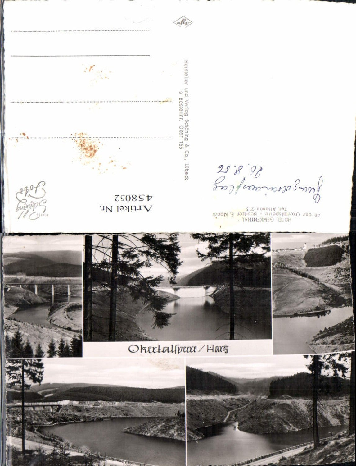 458052,Okertalsperre Talsperre b. Altenau Mehrbildkarte