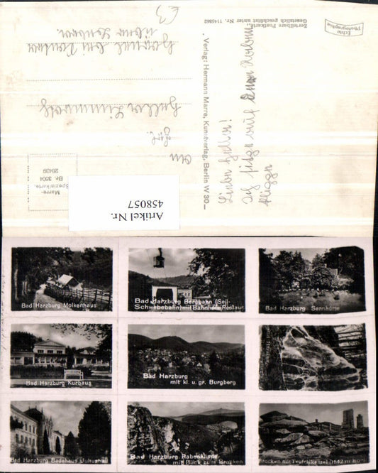 458057,Bad Harzburg Totale Seilbahn Kurhaus Mehrbildkarte