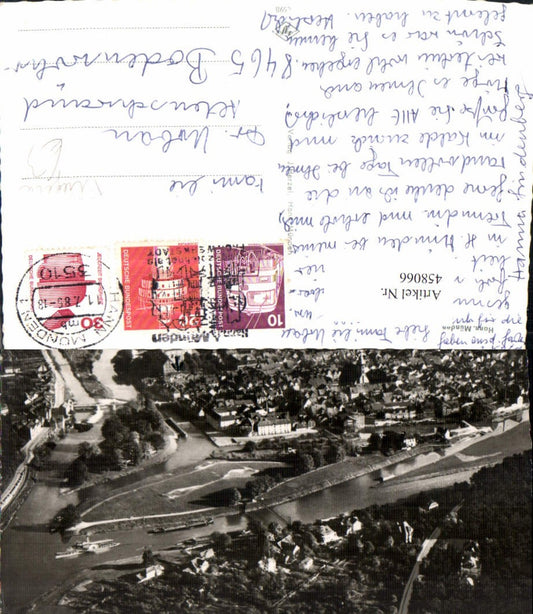 458066,Hannoversch Münden Totale Fliegeraufnahme