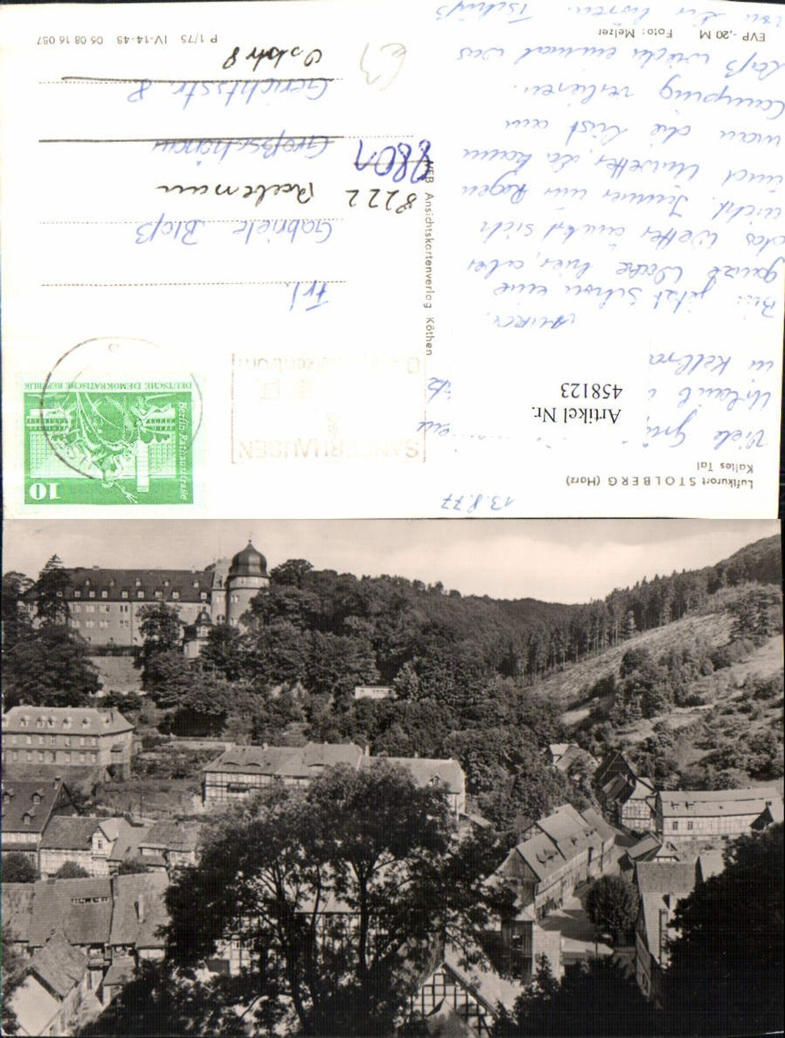 458123,Stolberg am Harz Kaltes Tal Teilansicht Schloss