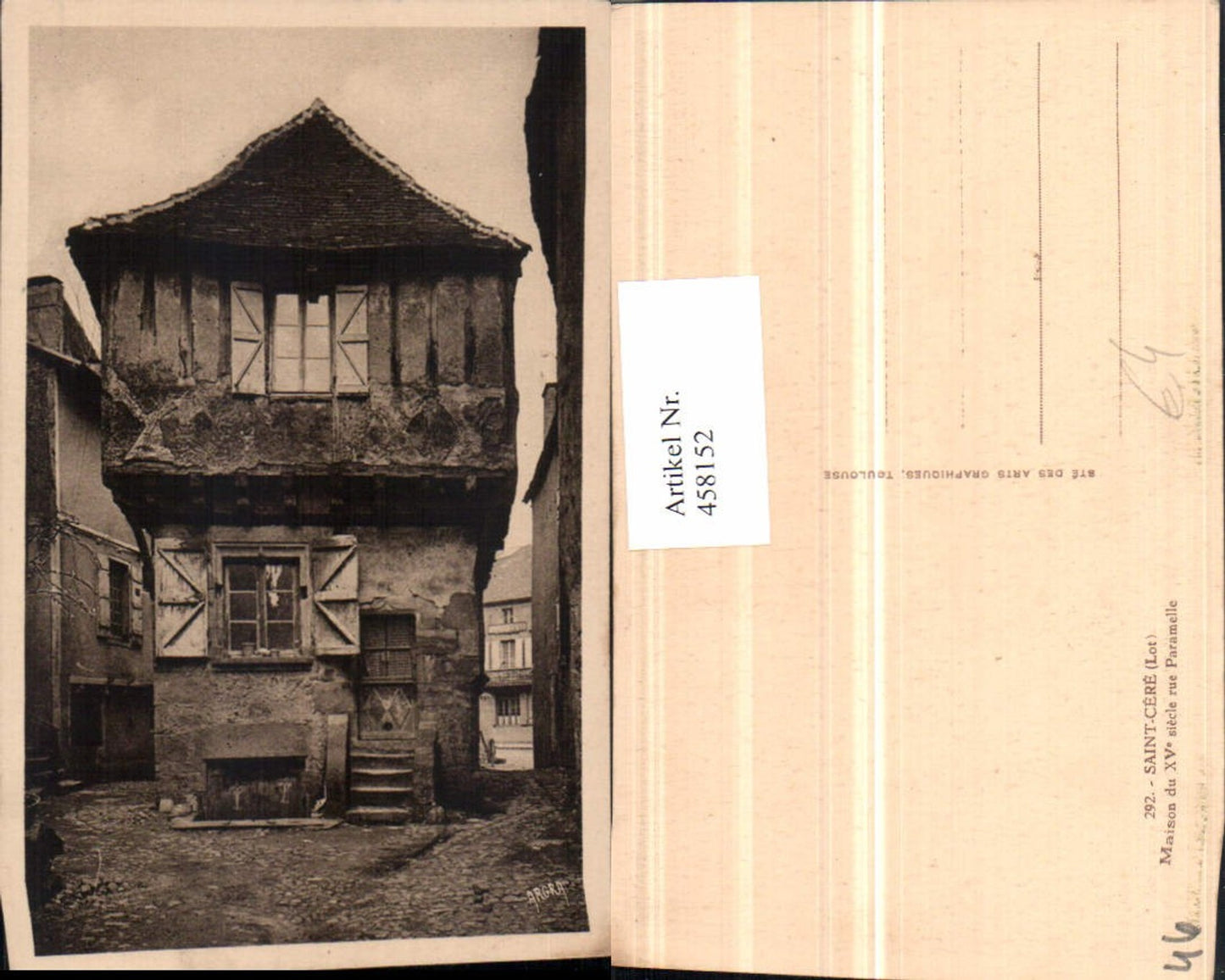 458152,Künstler AK Radierung Midi-Pyrenees Lot Saint-Cere Maison Paramelle Haus