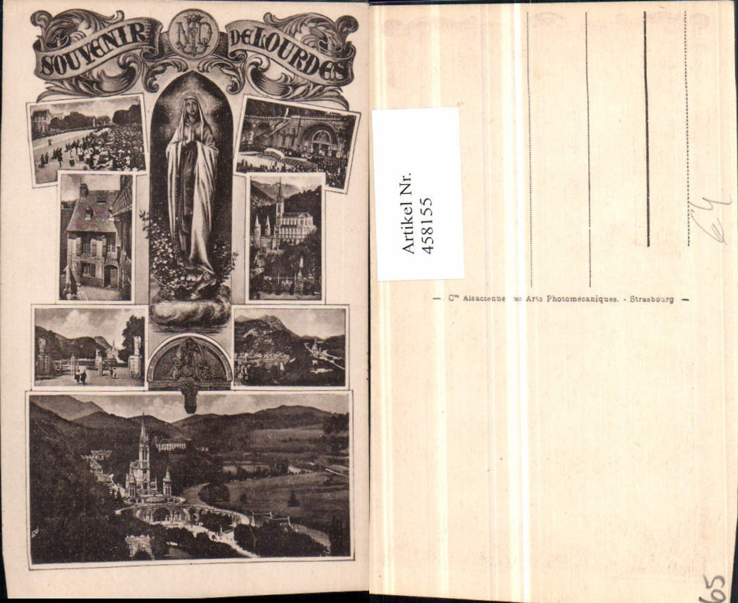 458155,Midi-Pyrenees Hautes-Pyrenees Lourdes Totale Kirche Mehrbildkarte