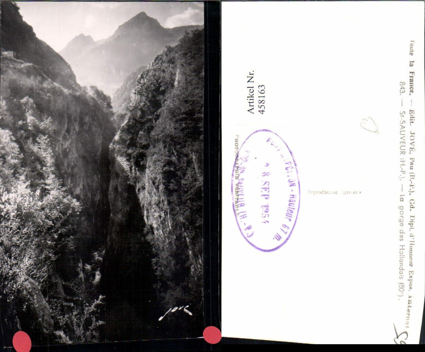 458163,Midi-Pyrenees Hautes-Pyrenees St-Sauveur La gorge Hollandais Schlucht