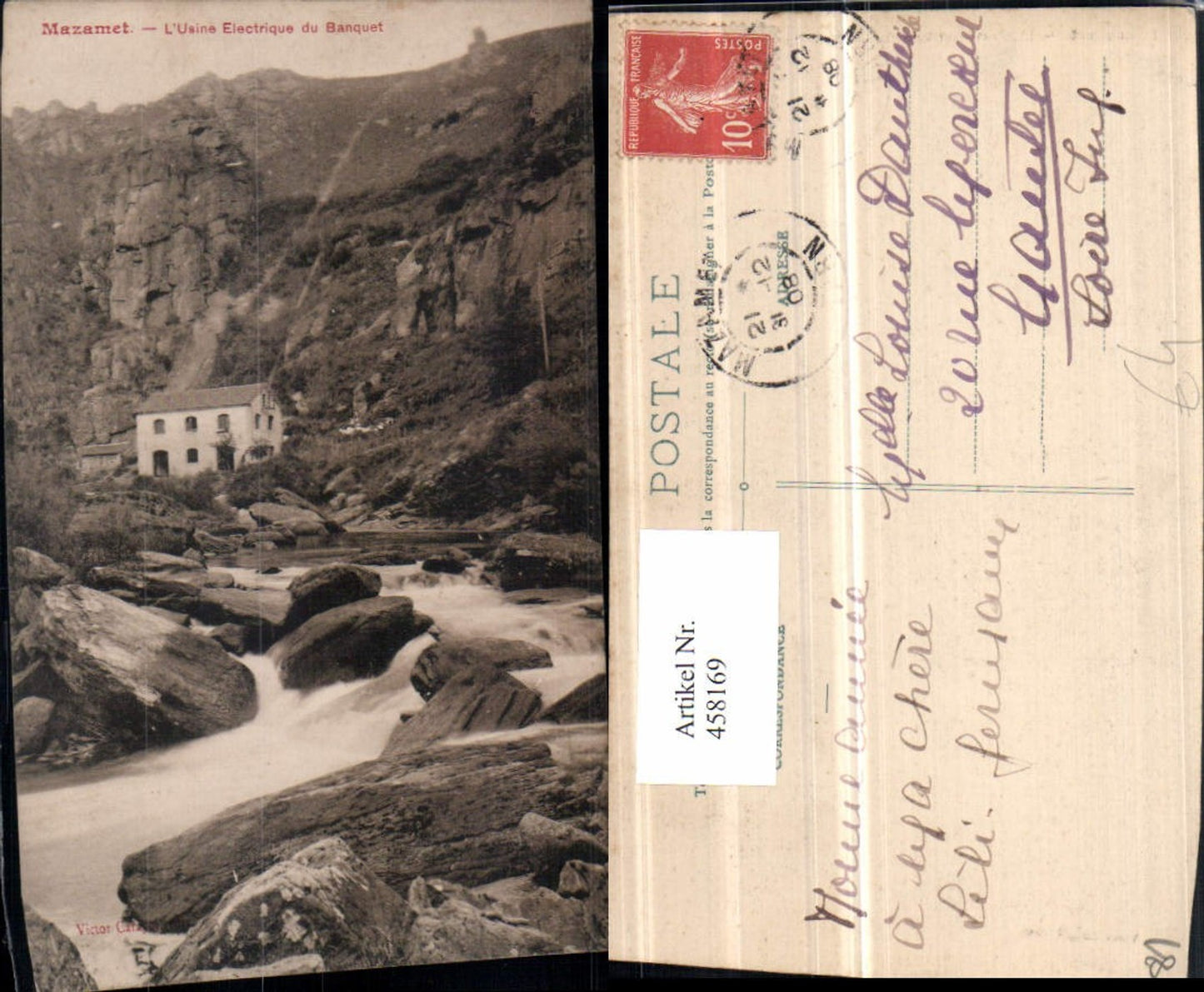 458169,Midi-Pyrenees Tarn Mazamet Usine Electrique Banquet Kraftwerk