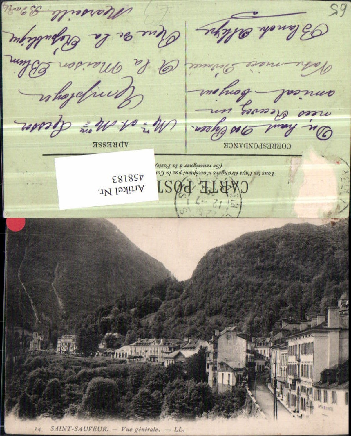 458183,Midi-Pyrenees Hautes-Pyrenees Saint-Sauvuer Vue generale Teilansicht