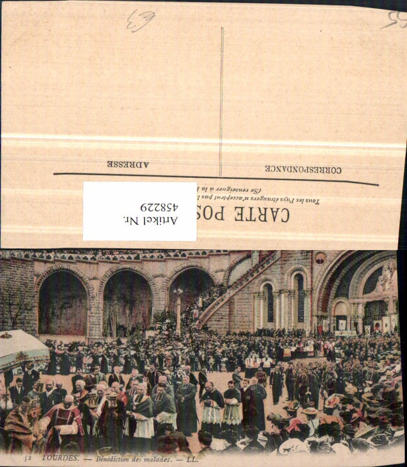 458229,Midi-Pyrenees Hautes-Pyrenees Lourdes Benediction des malades Segnung