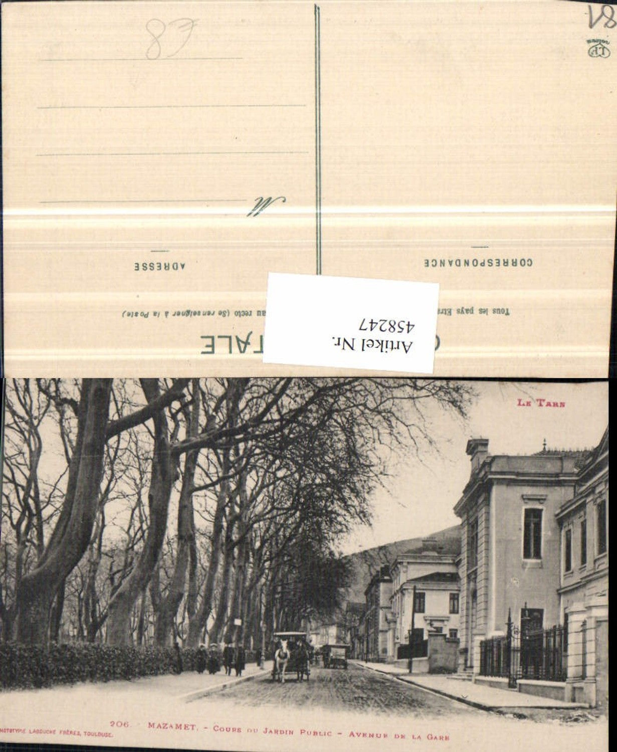 458247,Midi-Pyrenees Tarn Mazamet Avenue de la Gare Straßenansicht