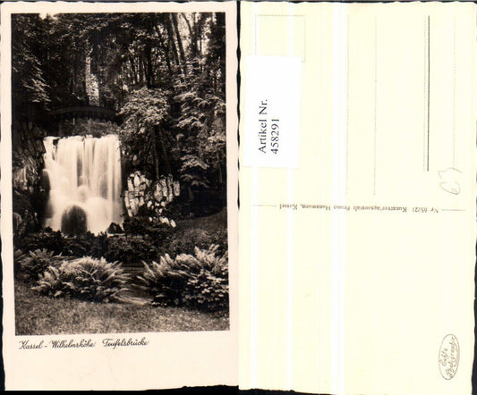 458291,Kassel Wilhelmshöhe Teufelsbrücke Wasserfall