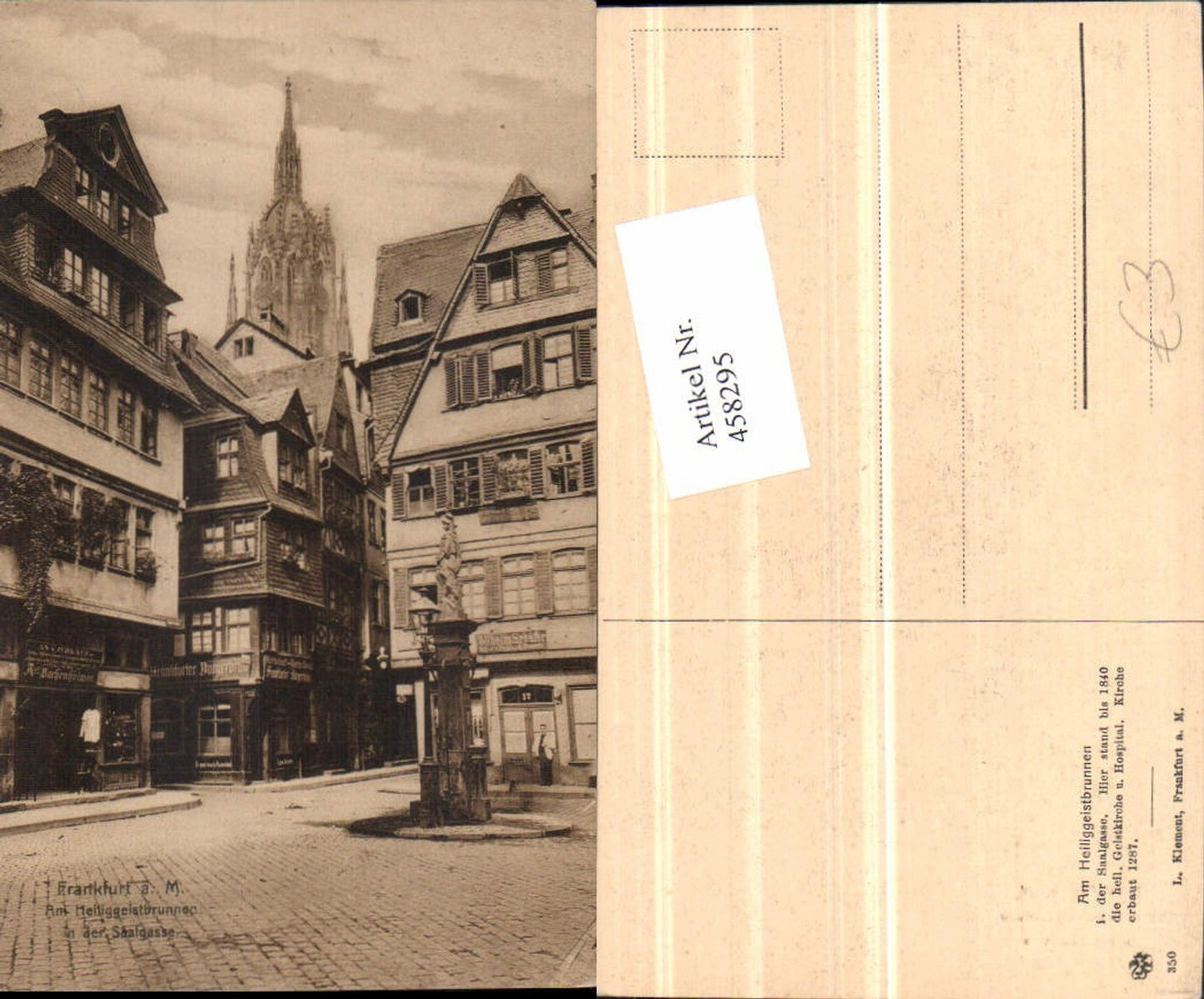 458295,Frankfurt am Main Heiliggeistbrunnen Saalgasse