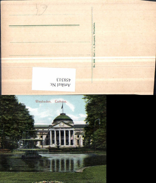 458313,Wiesbaden Curhaus Kurhaus Brunnen