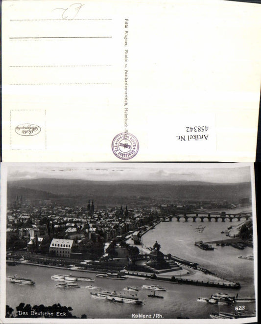 458342,Koblenz am Rhein Totale Deutsches Eck Dampfer
