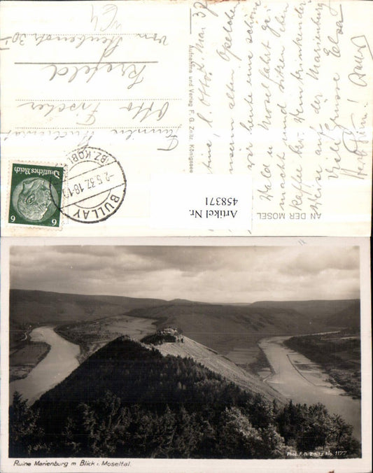 458371,Ruine Marienburg m. Blick ins Moseltal b. Pünderich