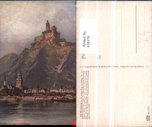 458379,Künstler AK N. Astudin Marksburg b. Braubach Teilansicht