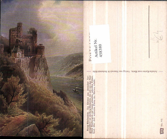 458380,Künstler AK N. Astudin Burg Rheinstein b. Trechtingshausen