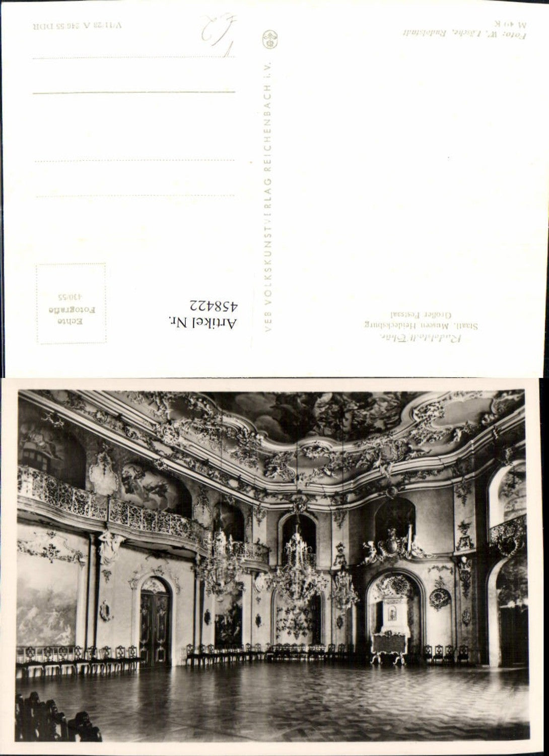 458422,Rudolstadt Museen Heidecksburg Großer Festsaal pub VEB