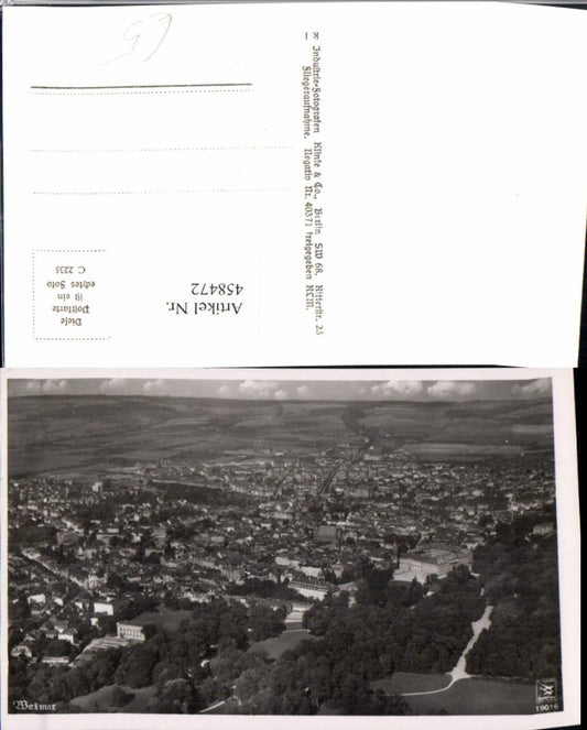 458472,Weimar Totale Fliegeraufnahme