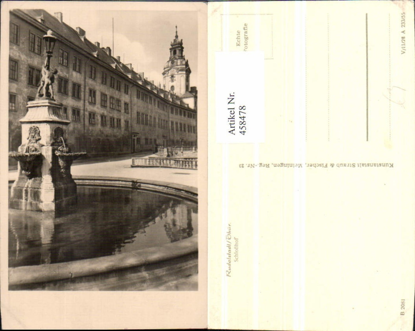 458478,Rudolstadt Schloss Schlosshof Brunnen