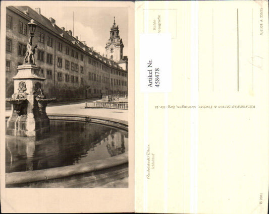 458478,Rudolstadt Schloss Schlosshof Brunnen