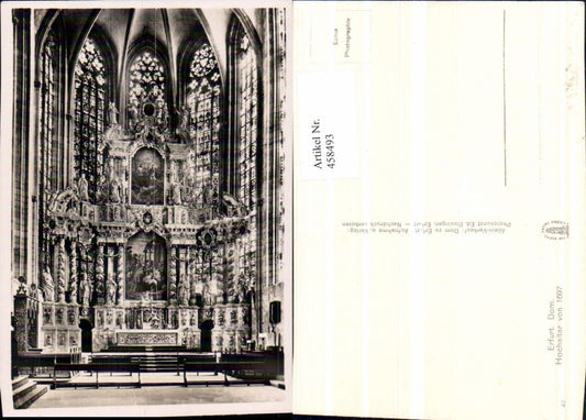 458493, Erfurt Cathedral Church Interior view High altar