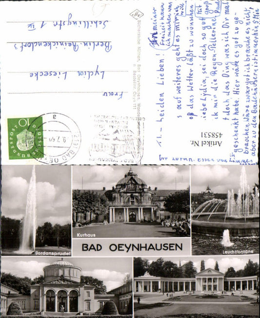 458531,Bad Oeynhausen Kurhaus Brunnen Wandelhalle Mehrbildkarte