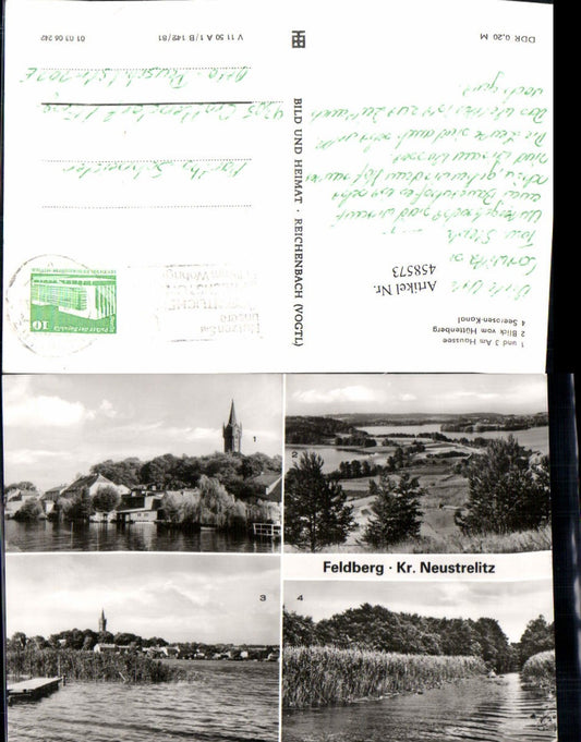 458573,Feldberg Teilansicht Haussee See Mehrbildkarte pub VEB
