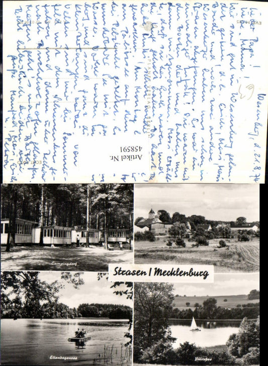 458591,Strasen b. Wesenberg Teilansicht Campingdorf See Mehrbildkarte