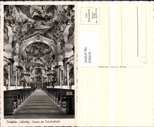 458618, Zwiefalten Minster Church Interior view