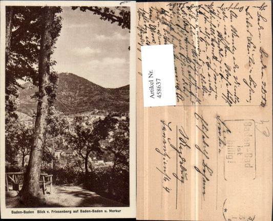 458637, Baden-Baden Partial view of Friesenberg with Mercury
