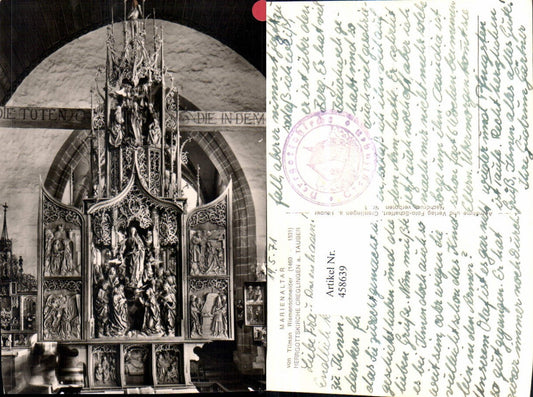 458639, Creglingen a. Tauber Church Marian altar