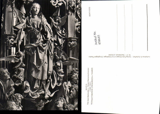 458645, Creglingen a. Tauber Church Marian altar Marian statue