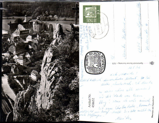 458652, Beuron Monastery with Petersfelsen Cross