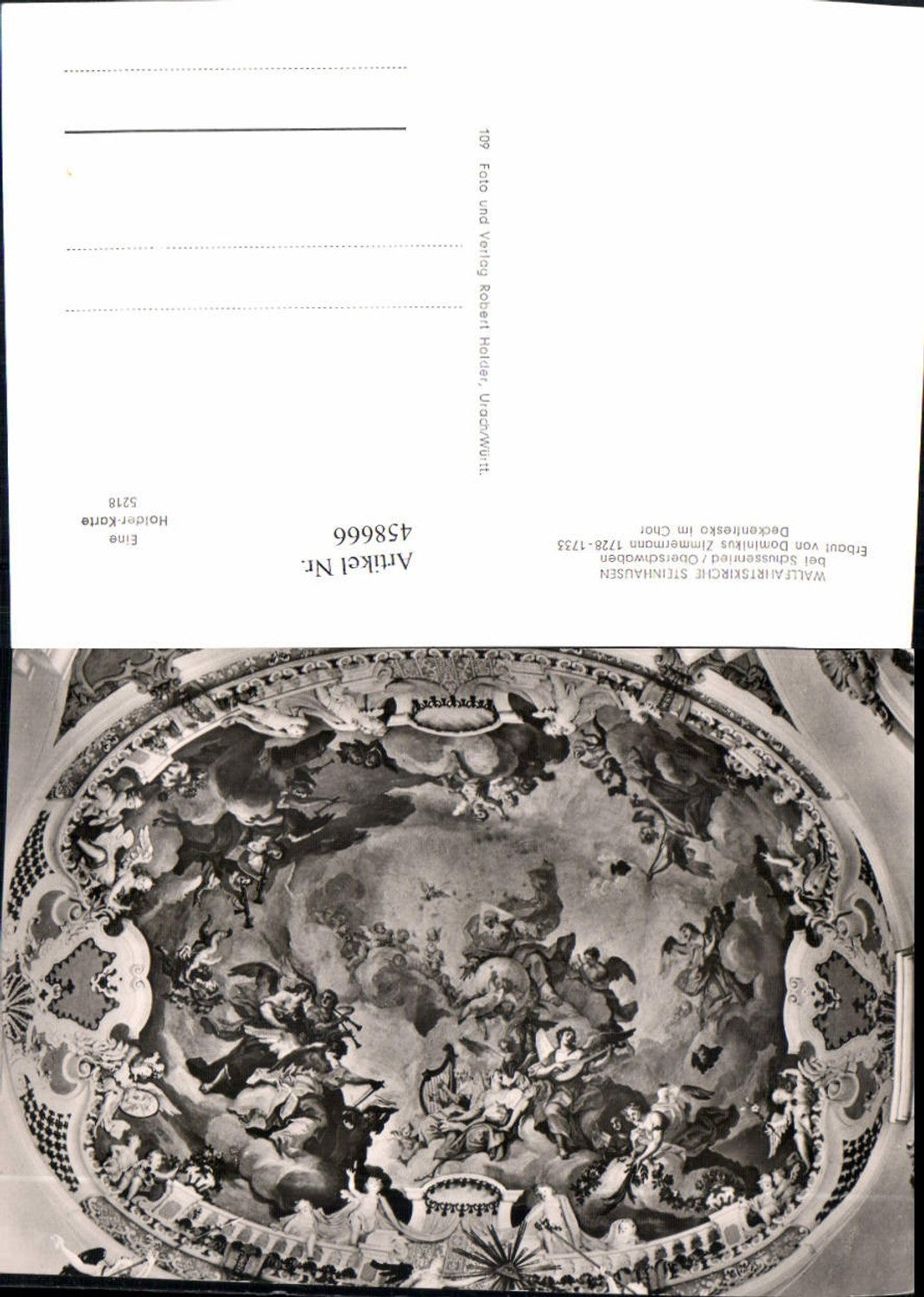 458666,Steinhausen b. Schussenried Kirche Deckenfresko