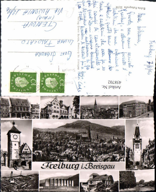 458702, Freiburg im Breisgau, Total cable car, Town Hall, Gates, Multi-view map