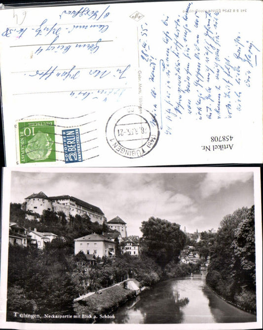 458708, Tübingen am Neckar, Castle, River