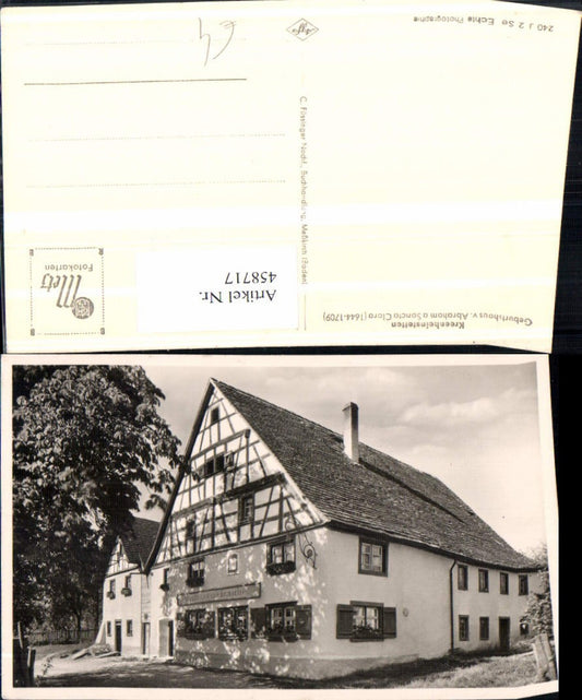 458717, Kreenheinstetten Birthplace of v. Abraham a Saint Clara
