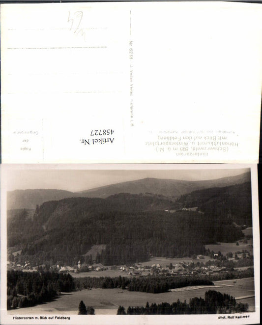 458727, Hinterzarten in the Black Forest, total view including Feldberg