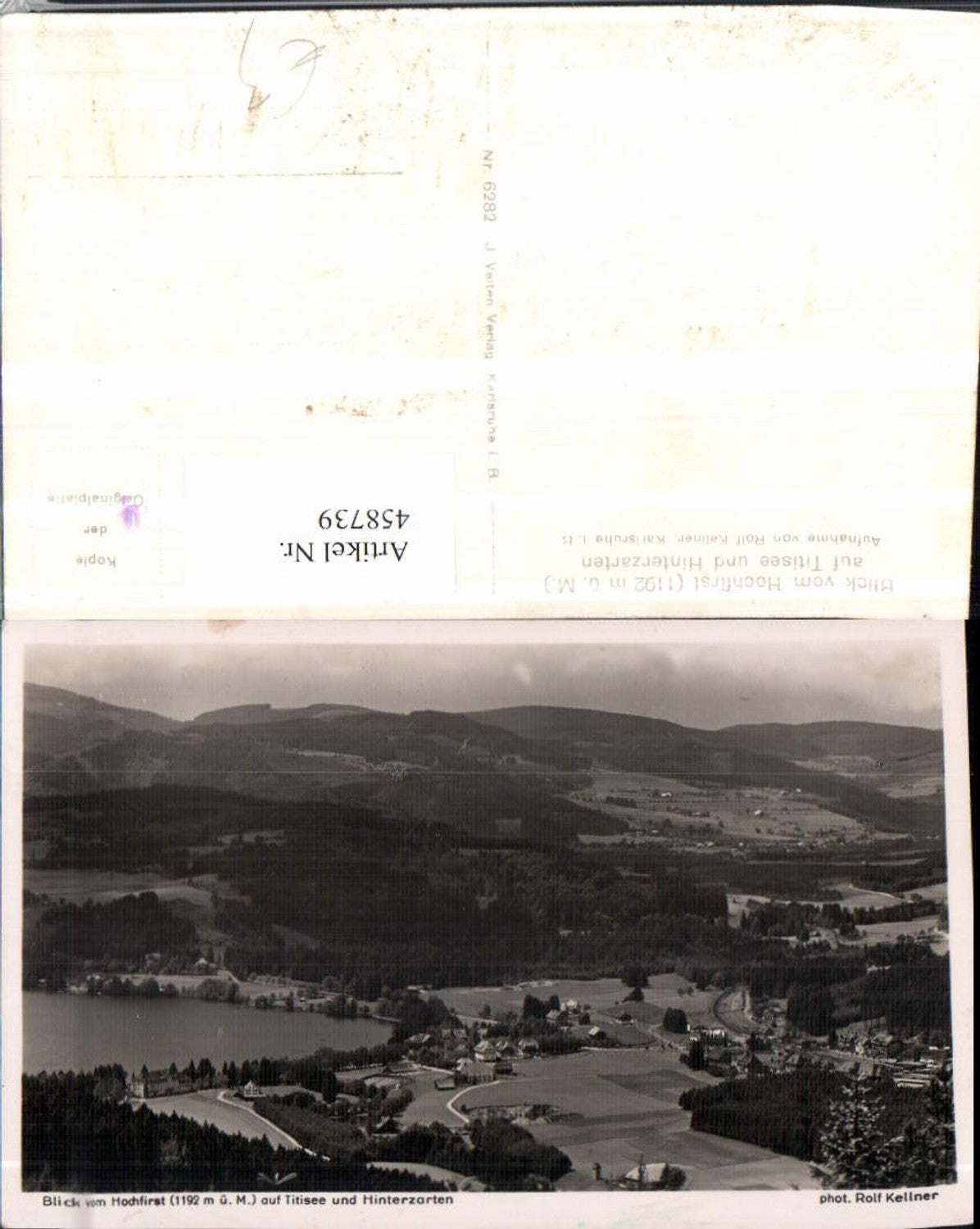 458739,Blick vom Hochfirst auf Titisee u. Hinterzarten