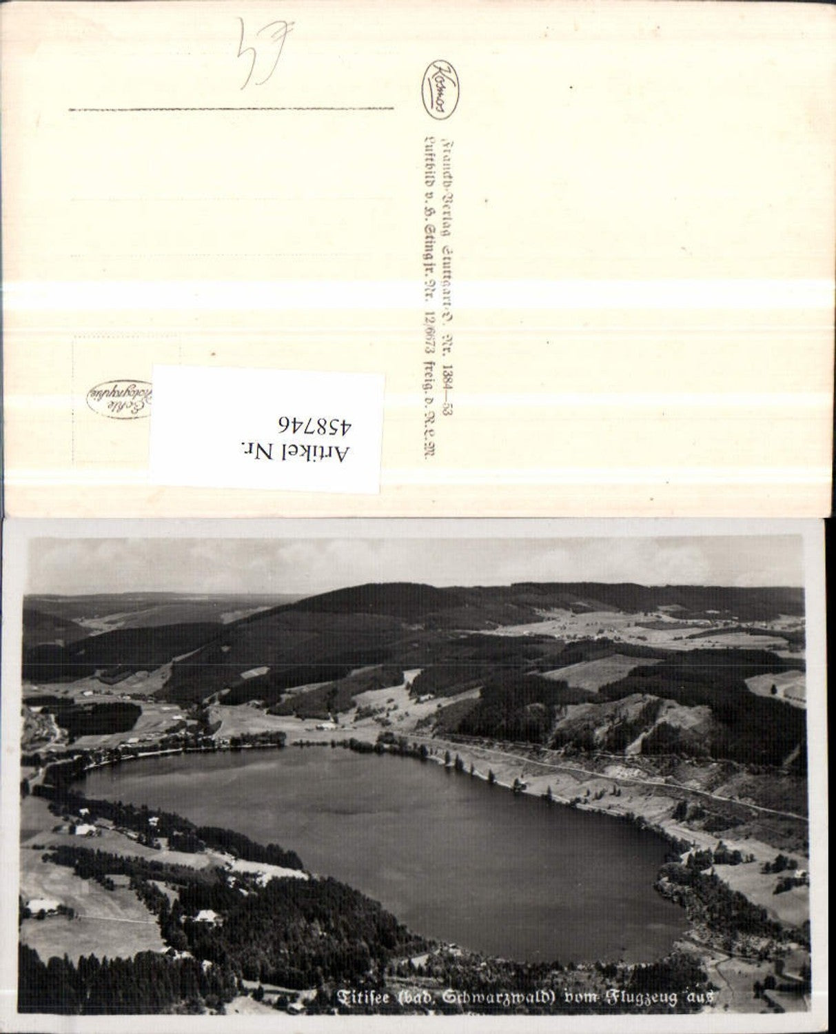 458746,Titisee im Schwarzwald See Fliegeraufnahme