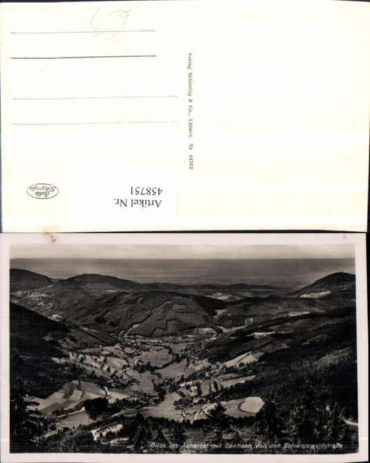 458751, View into the Achertal valley with Seebach from the Schwarzwaldstraße road