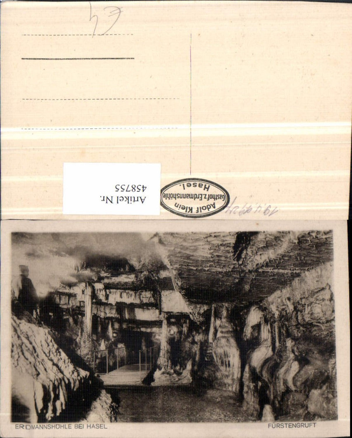 458755,Erdmannshöhle b. Hasel Höhle Fürstengruft