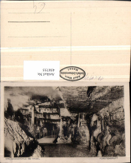 458755, Erdmannshöhle near Hasel Cave Prince's Crypt