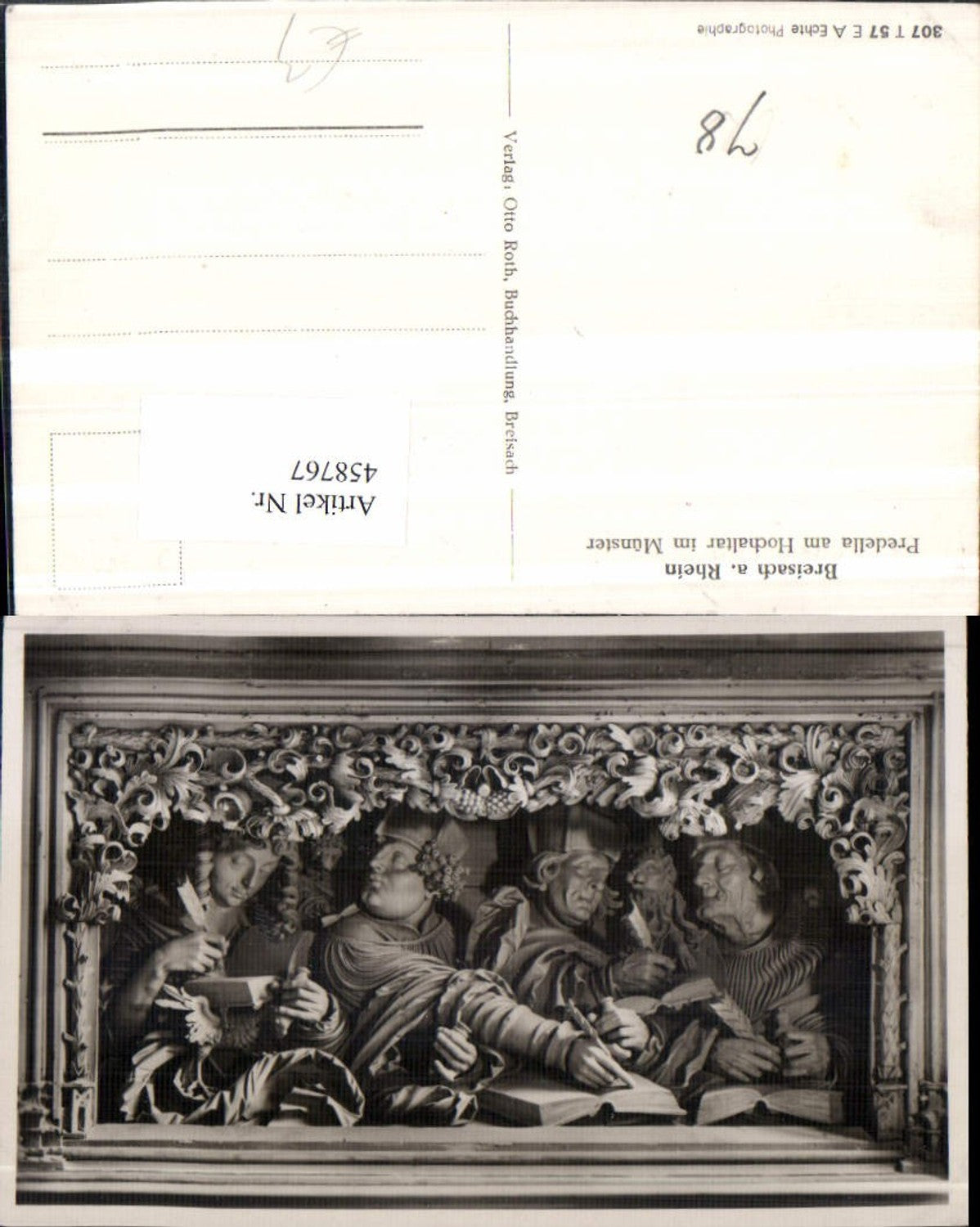 458767,Breisach am Rhein Münster Kirche Predella am Hochaltar